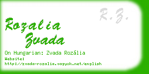 rozalia zvada business card